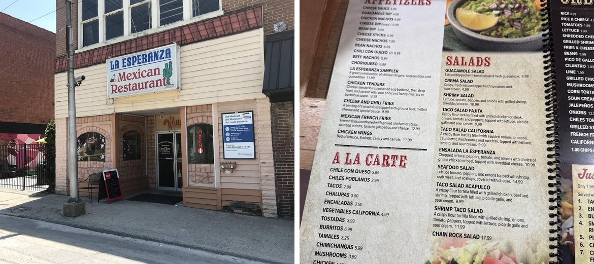 La Esperanza Menu